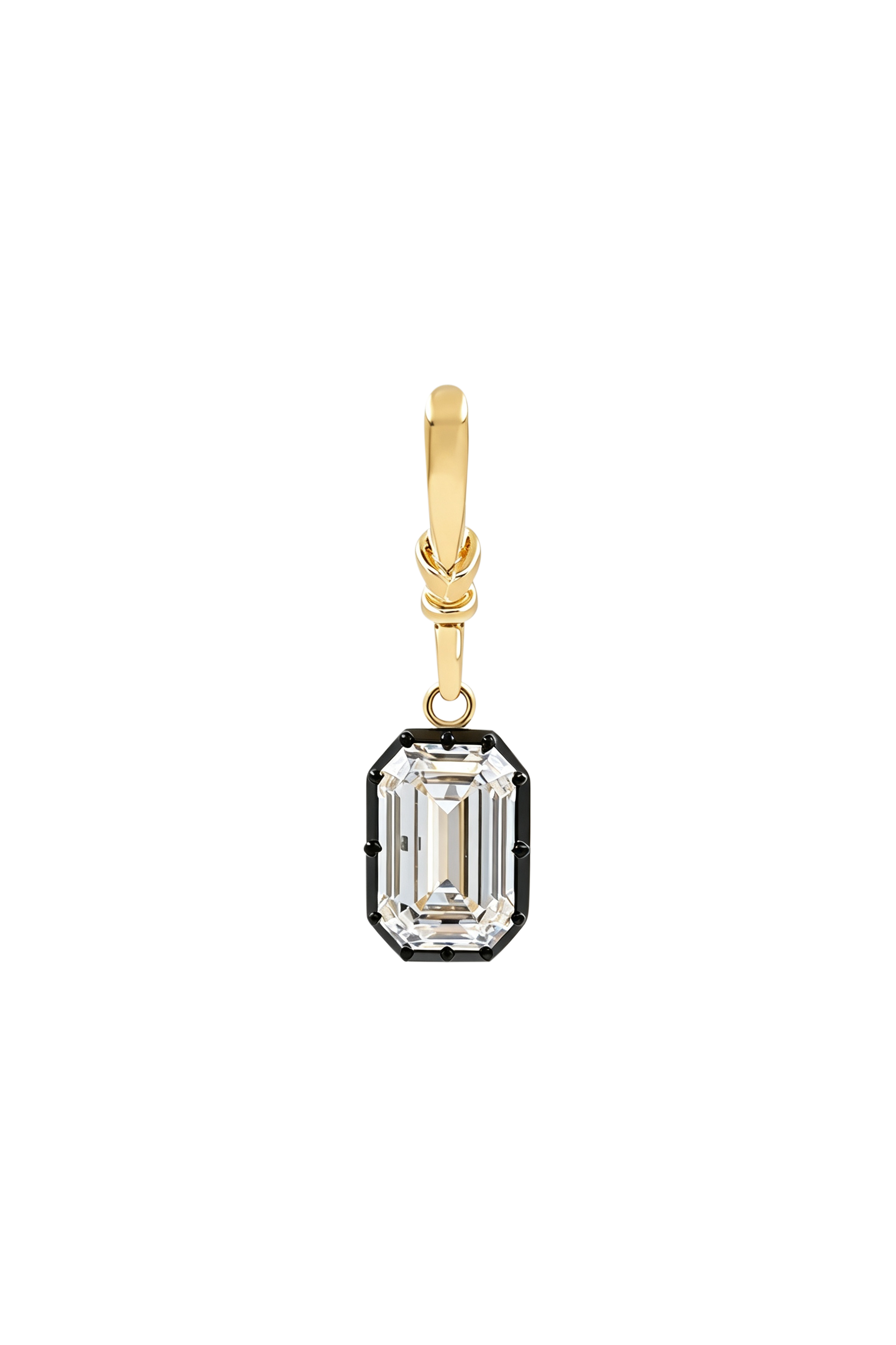 "Silk" Rose-Back Emearld Diamond Pendant Necklace