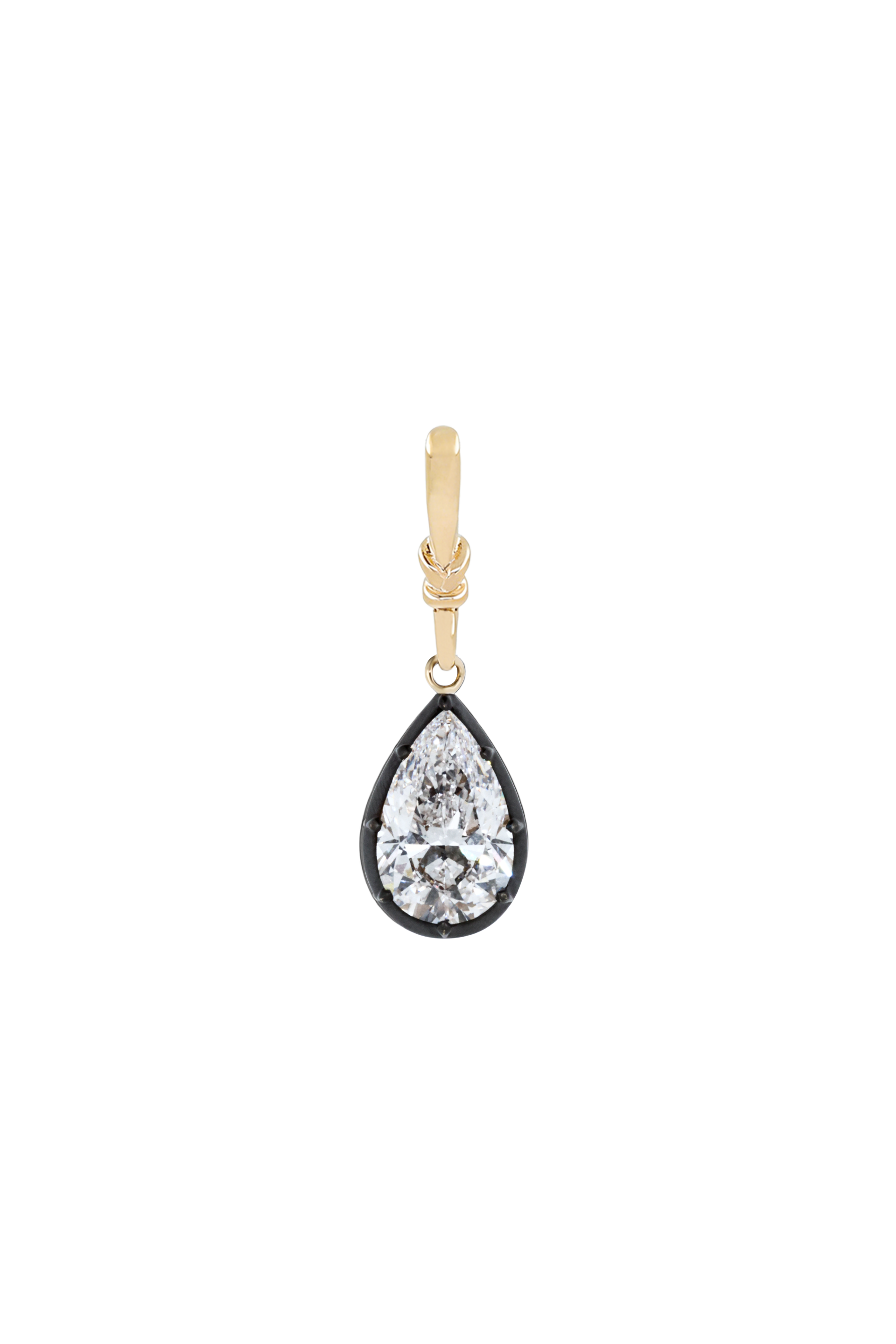 "Silk" Rose-Back Pear Diamond Necklace