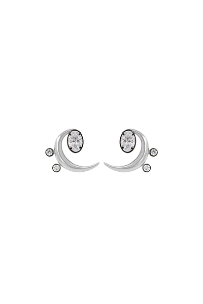 "MFE" Two-Tone Silver Bass Earrings, Classic