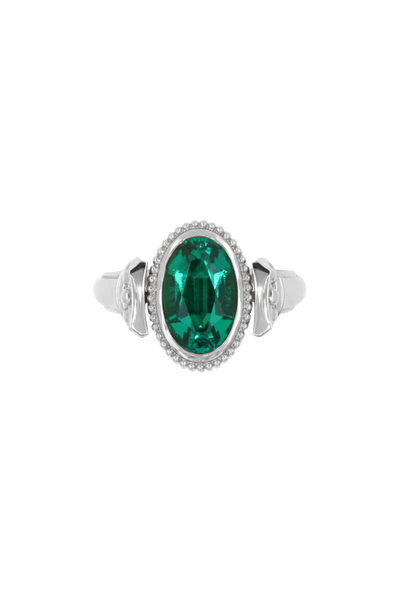 “Regency” Emerald Duality Signet Ring