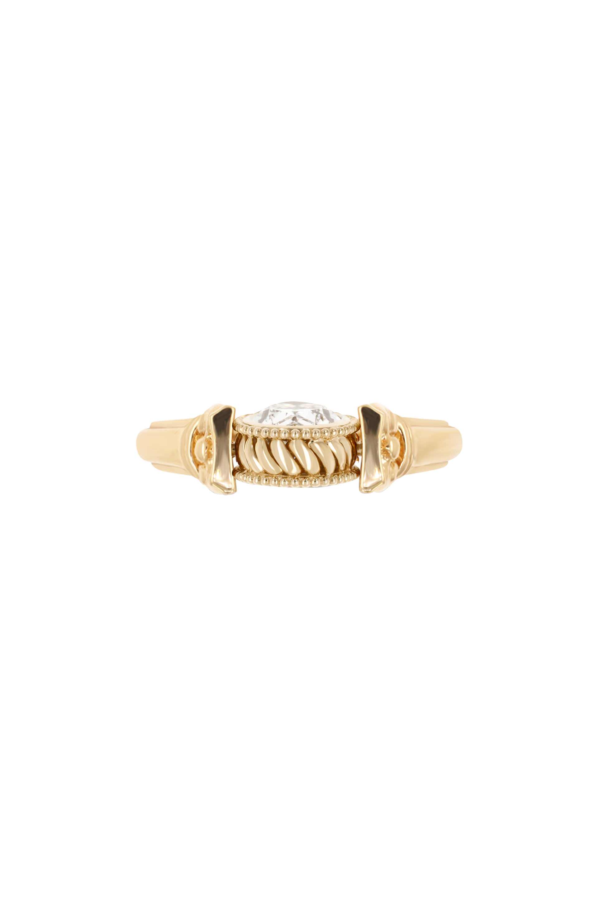 “Regency” Diamond Petite Duality Signet Ring
