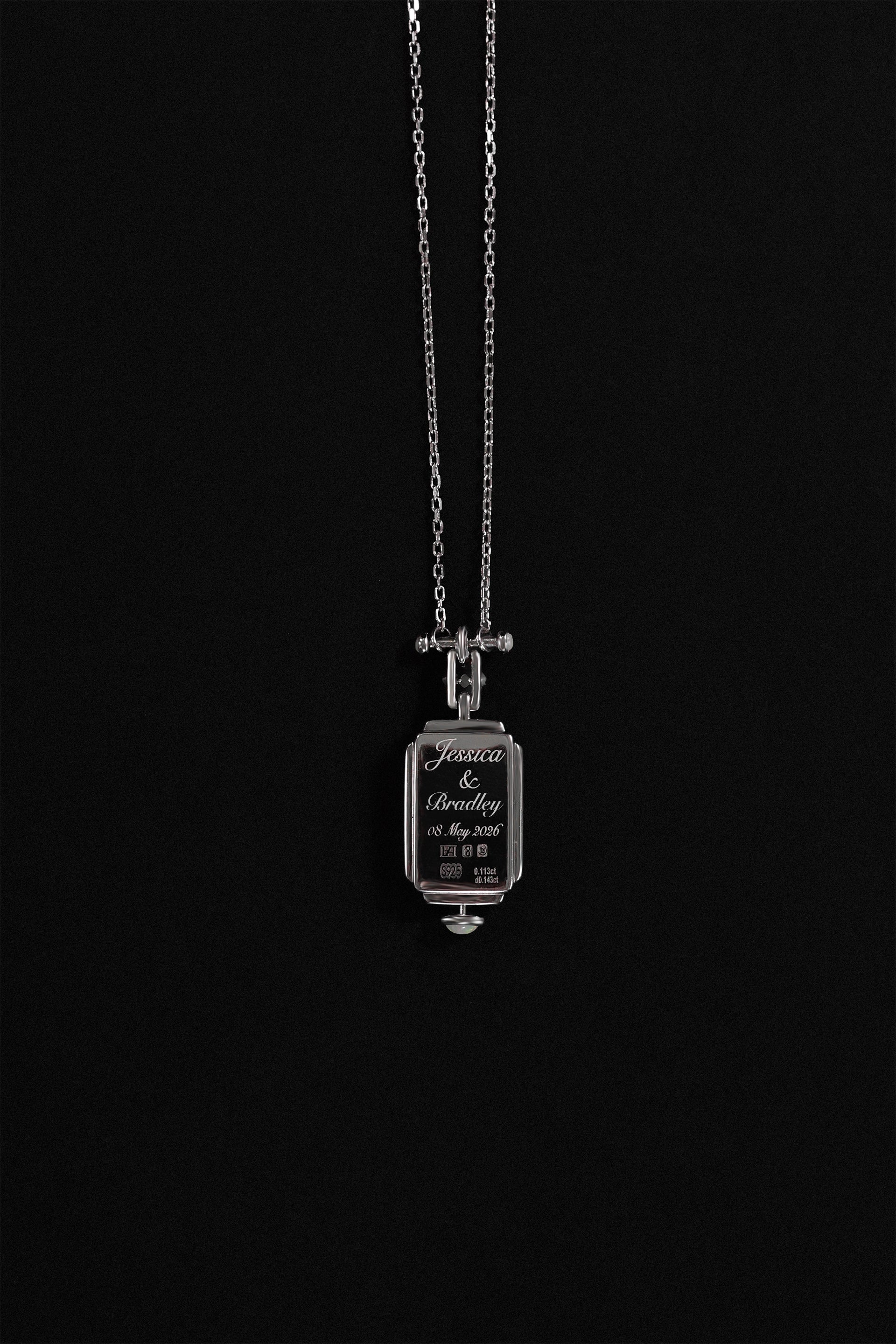 “Chamber” Silver Memory Locket Necklace