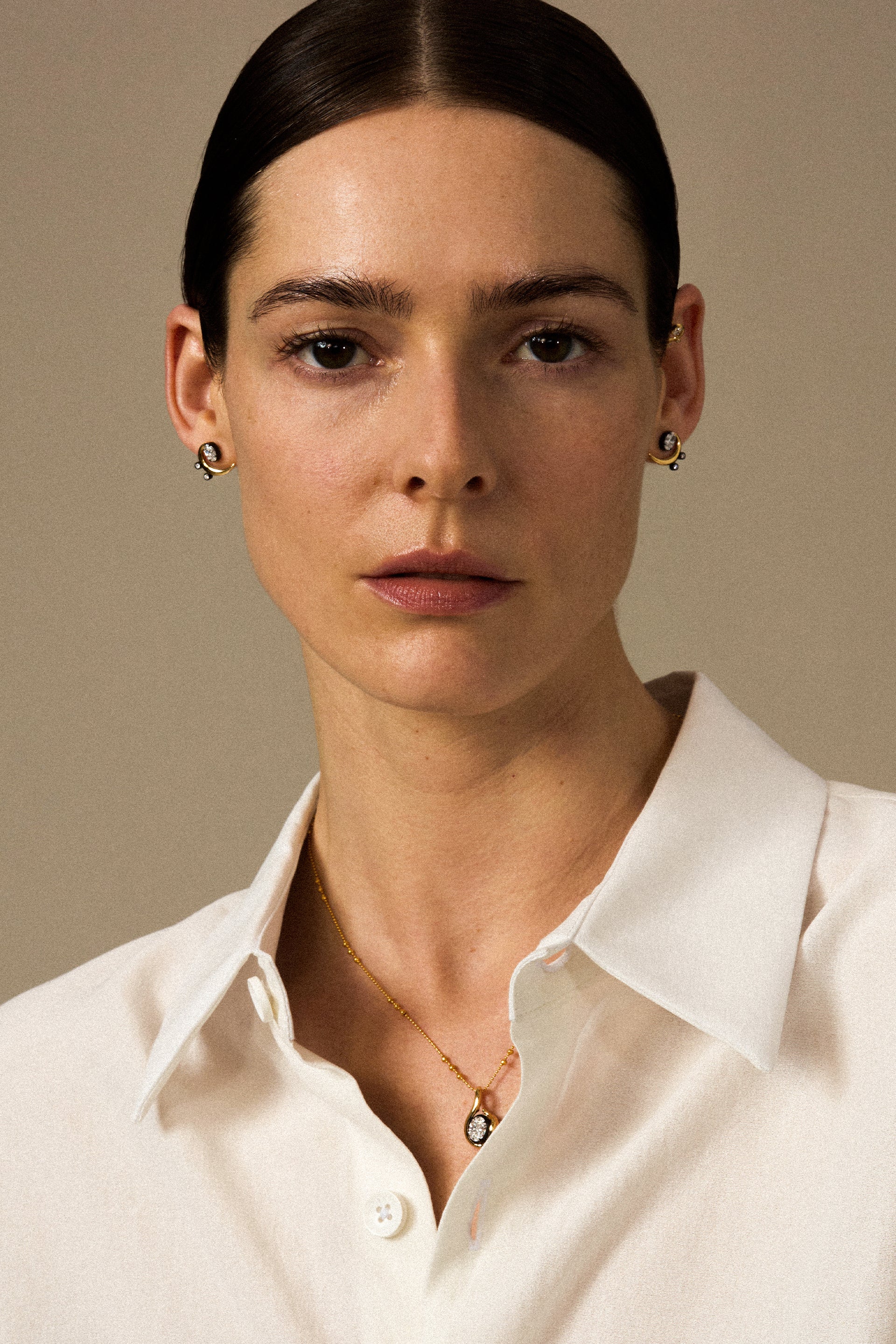 "MFE" Two-Tone Bass Earrings