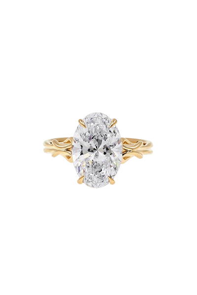 Oval Diamond "Silk" Ring