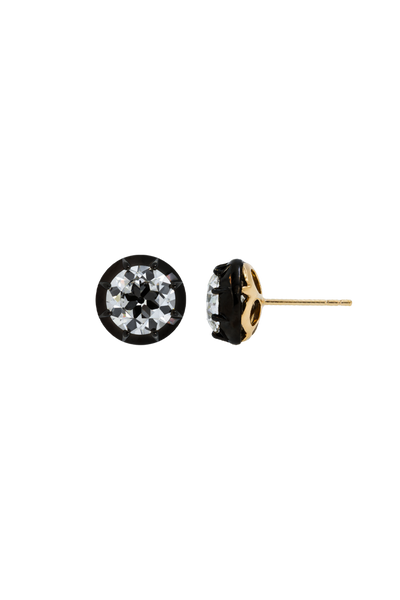 “Regency” Two-Tone Round (2.08ct) Rose-Back Studs