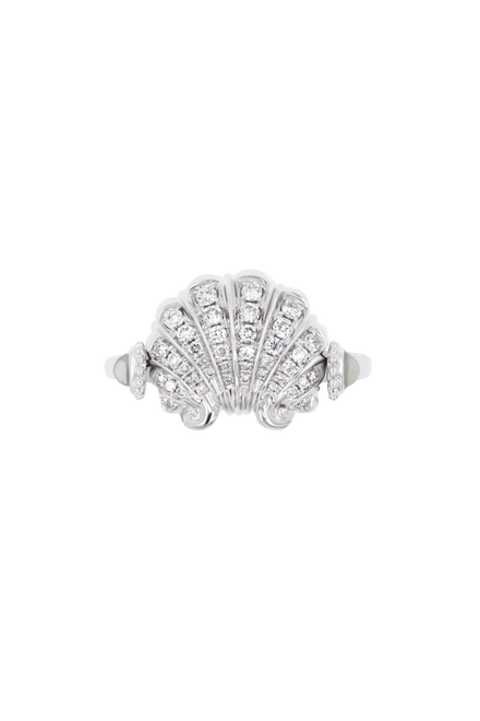 "Siren" Pavé Scallop Duality Diamond Ring
