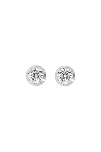 “Regency” Two-Tone Round (0.5ct) Rose-Back Studs