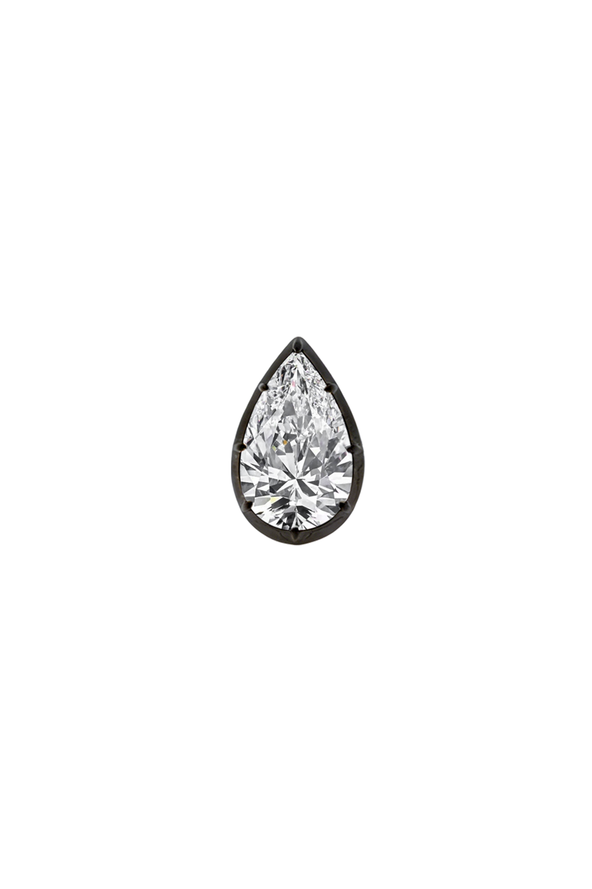 “Regency” Two-Tone Pear (1.48ct) Rose-Back Studs Diamond