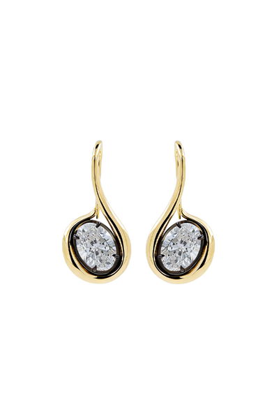 "MFE" Two-Tone Quaver Earrings