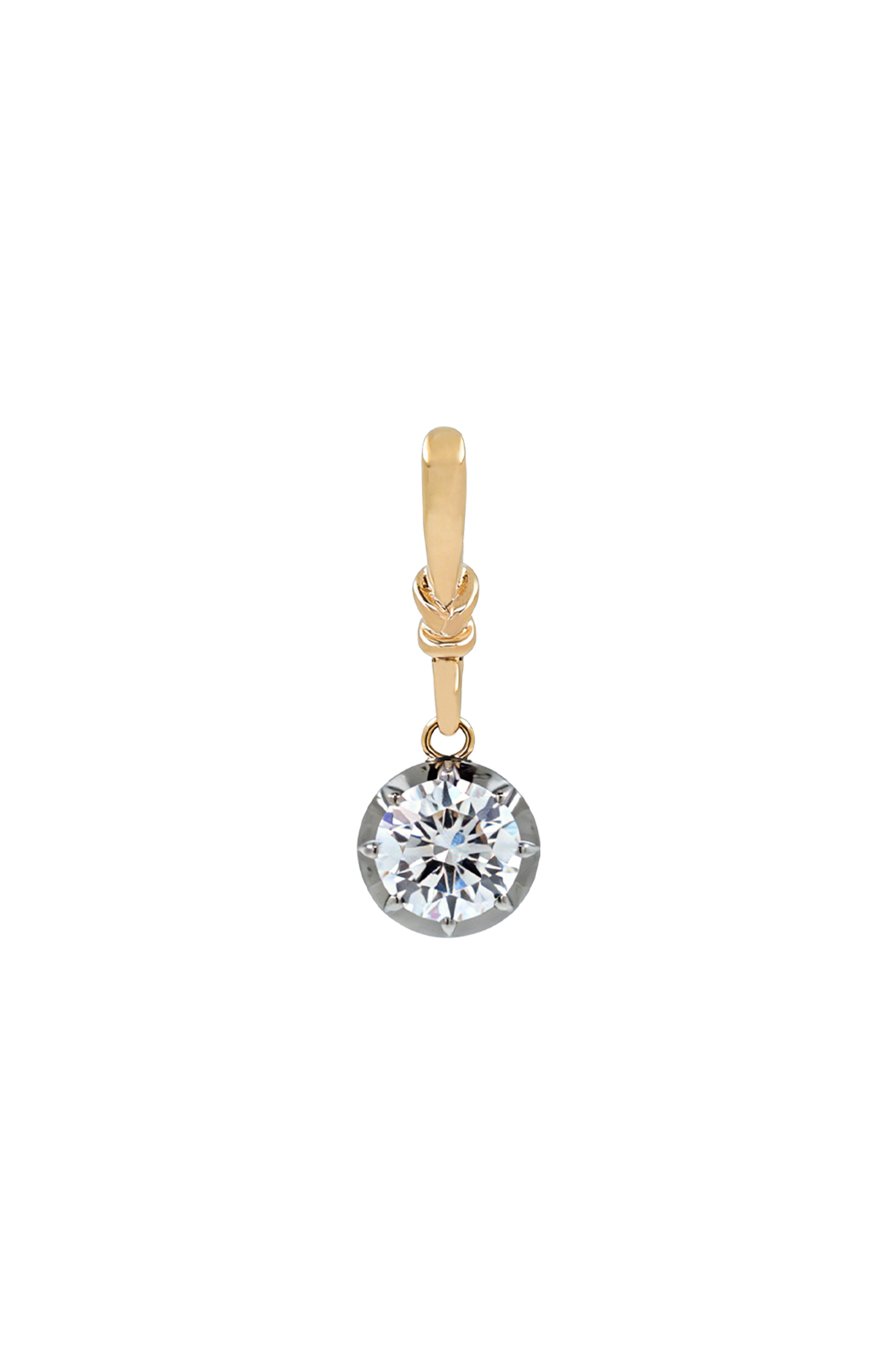 "Silk" Rose-Back Round Diamond Necklace
