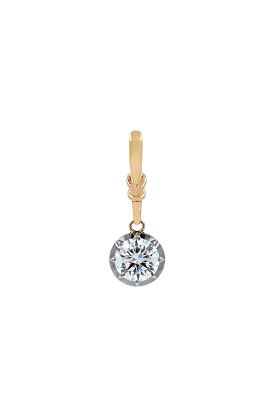 "Silk" Rose-Back Round Diamond Necklace