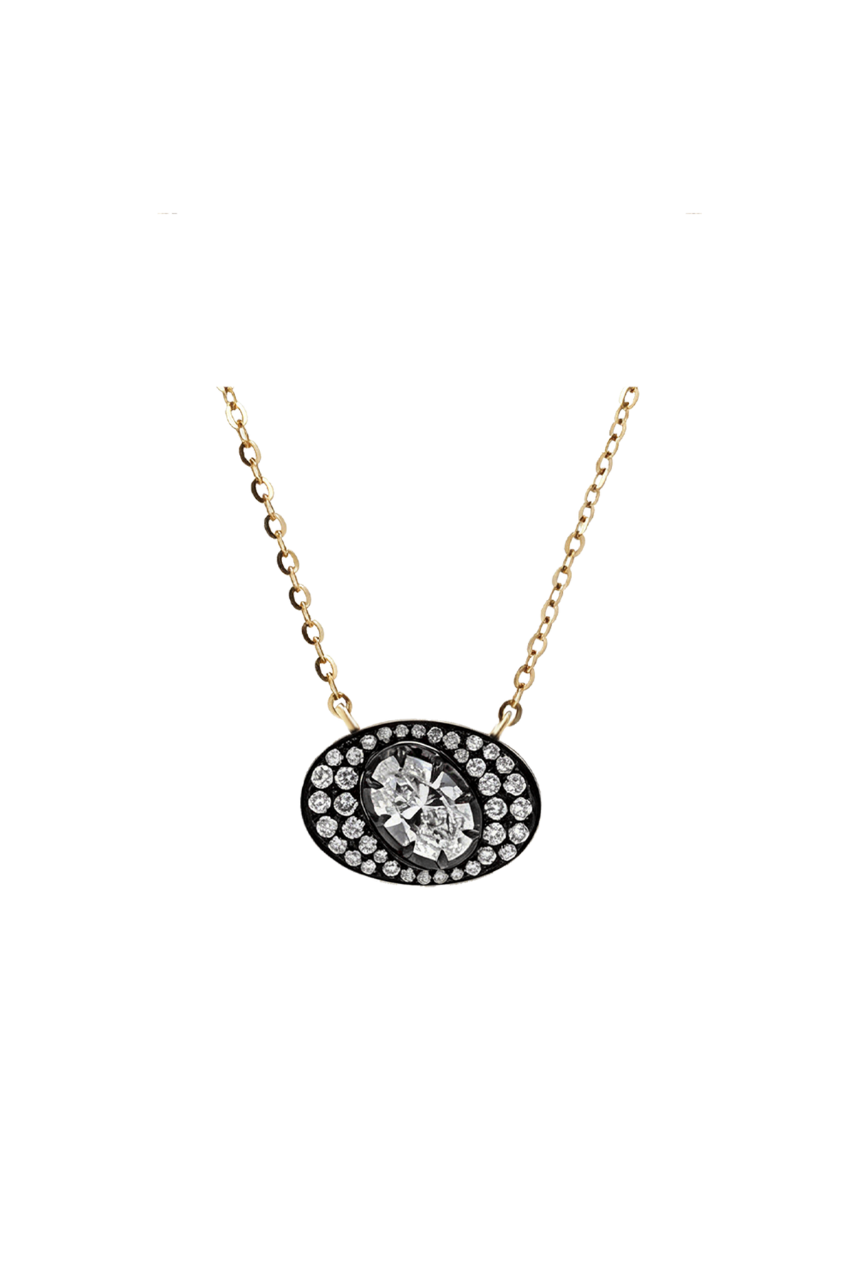 "MFE" Two-Tone Ronde Pendant