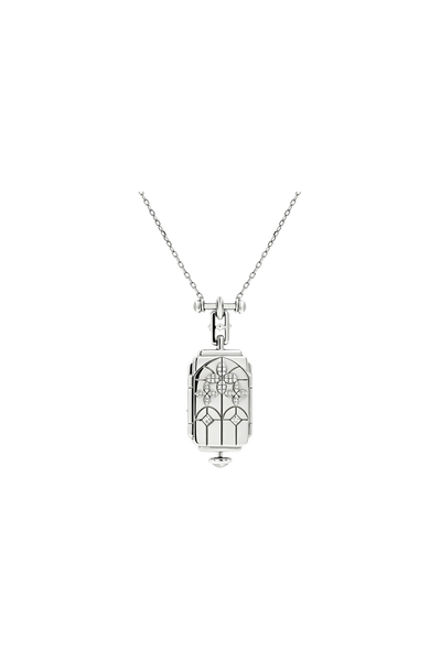 “Chamber” Silver Memory Locket Diamond Necklace
