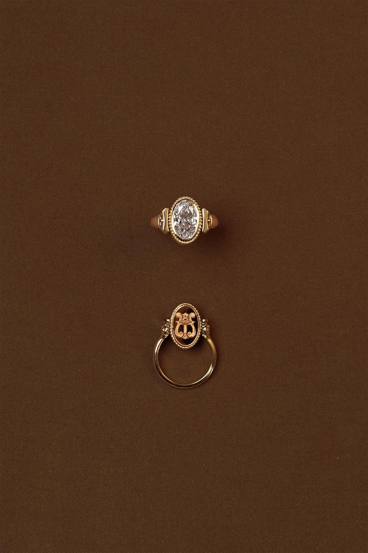 “Regency” Diamond Classic Duality Signet Ring
