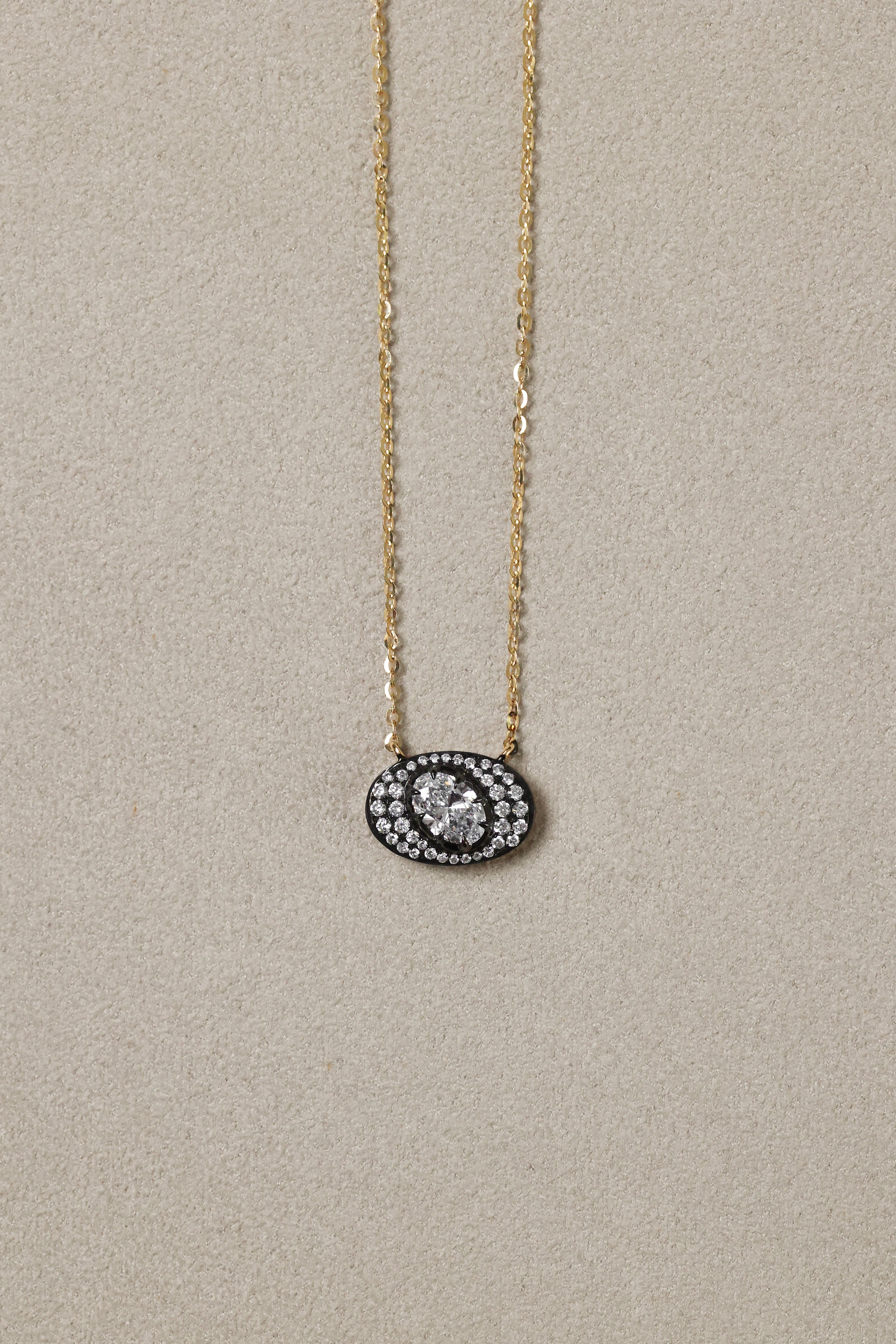 "MFE" Two-Tone Ronde Pendant