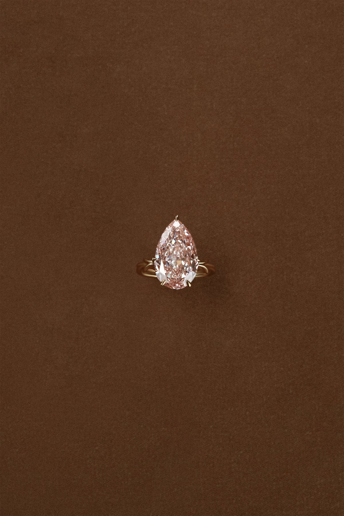 The Pink Pear (10.5ct) "Silk" Diamond Ring