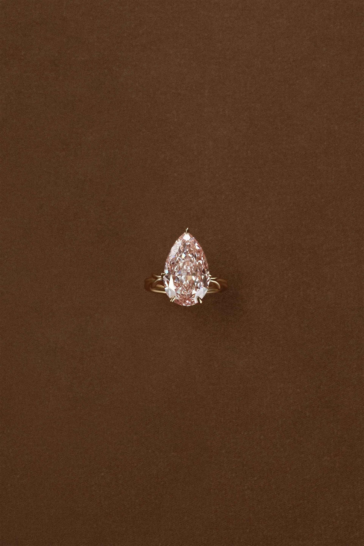 The Pink Pear (10.5ct) "Silk" Diamond Ring