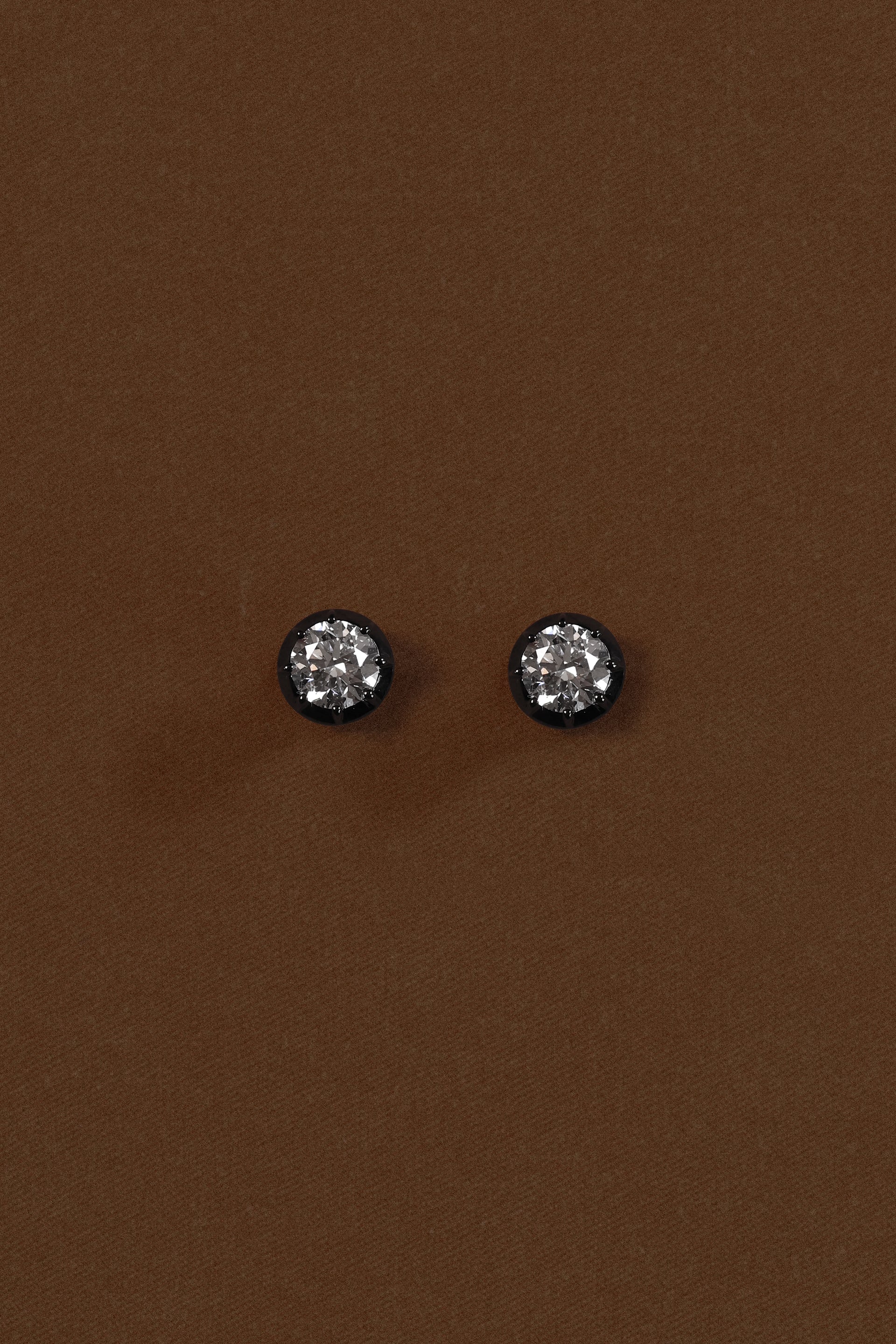“Regency” Two-Tone Round (1ct) Rose-Back Studs