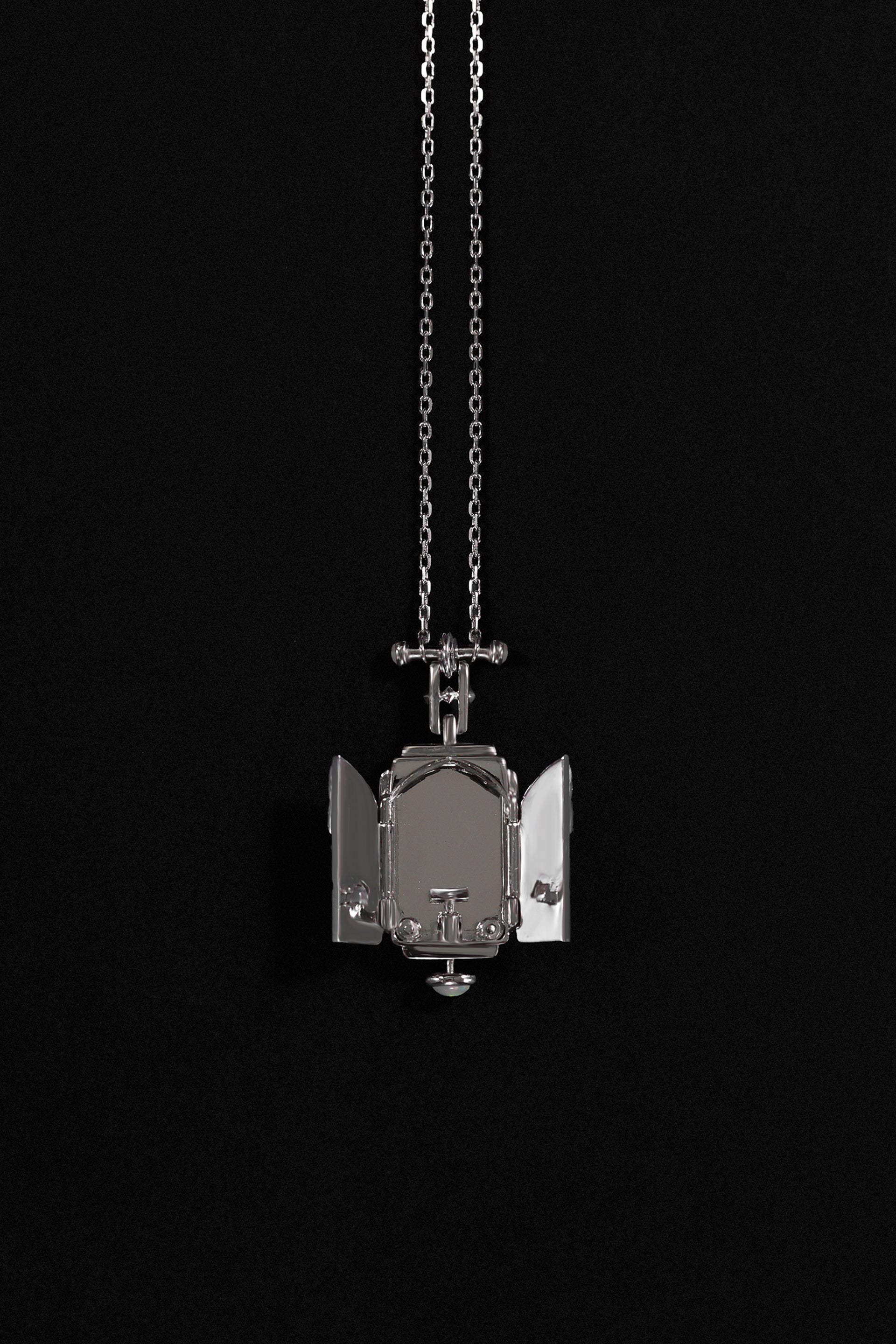 “Chamber” Silver Memory Locket Necklace